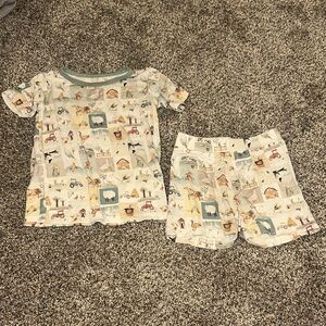 Kids Bamboo Animal Print Pajama Set